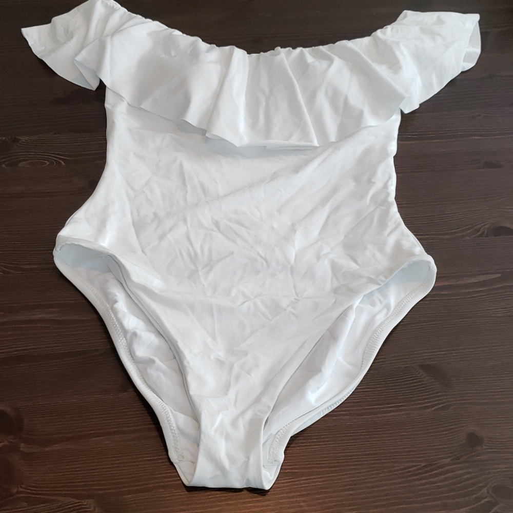 TRINA TURK Off-the-Shoulder Ruffle One Piece - Picture 5 of 7